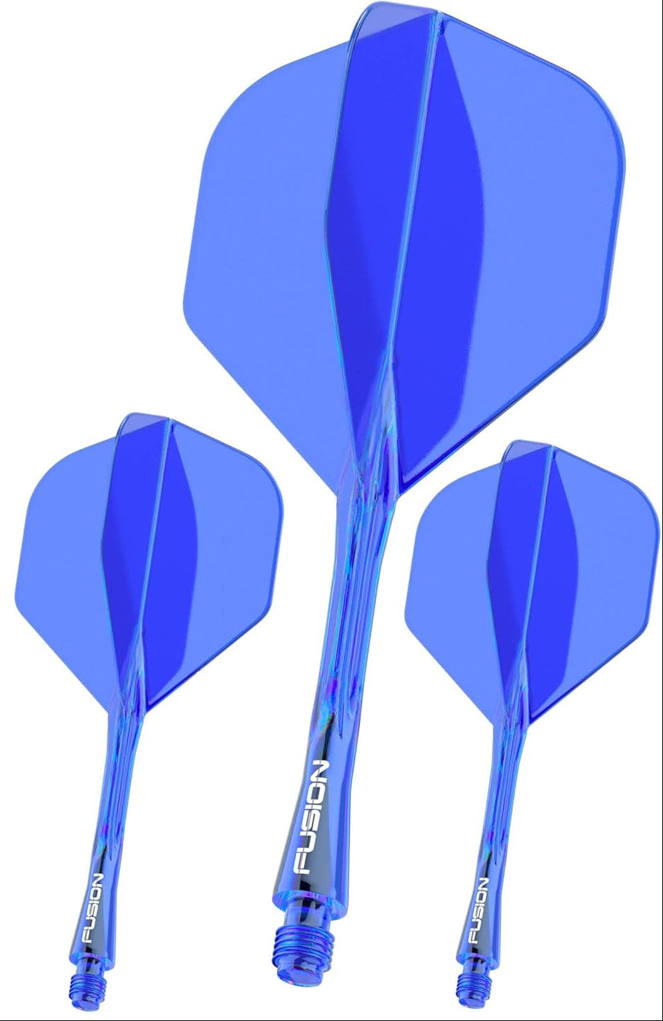 WINMAU Darts Fusion Integrated Flight & Shaft System - No.2 Shape and Design - Available in Short, Intermediate & Medium - Available in Variety of Colours